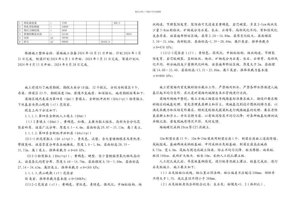 武汉至黄石城际铁路三标段鄂州制梁场实施性施工组织设计_第3页