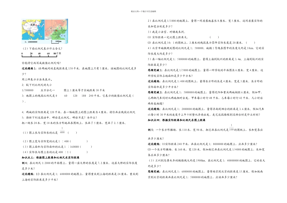 比例尺知识点和题型总结_第2页