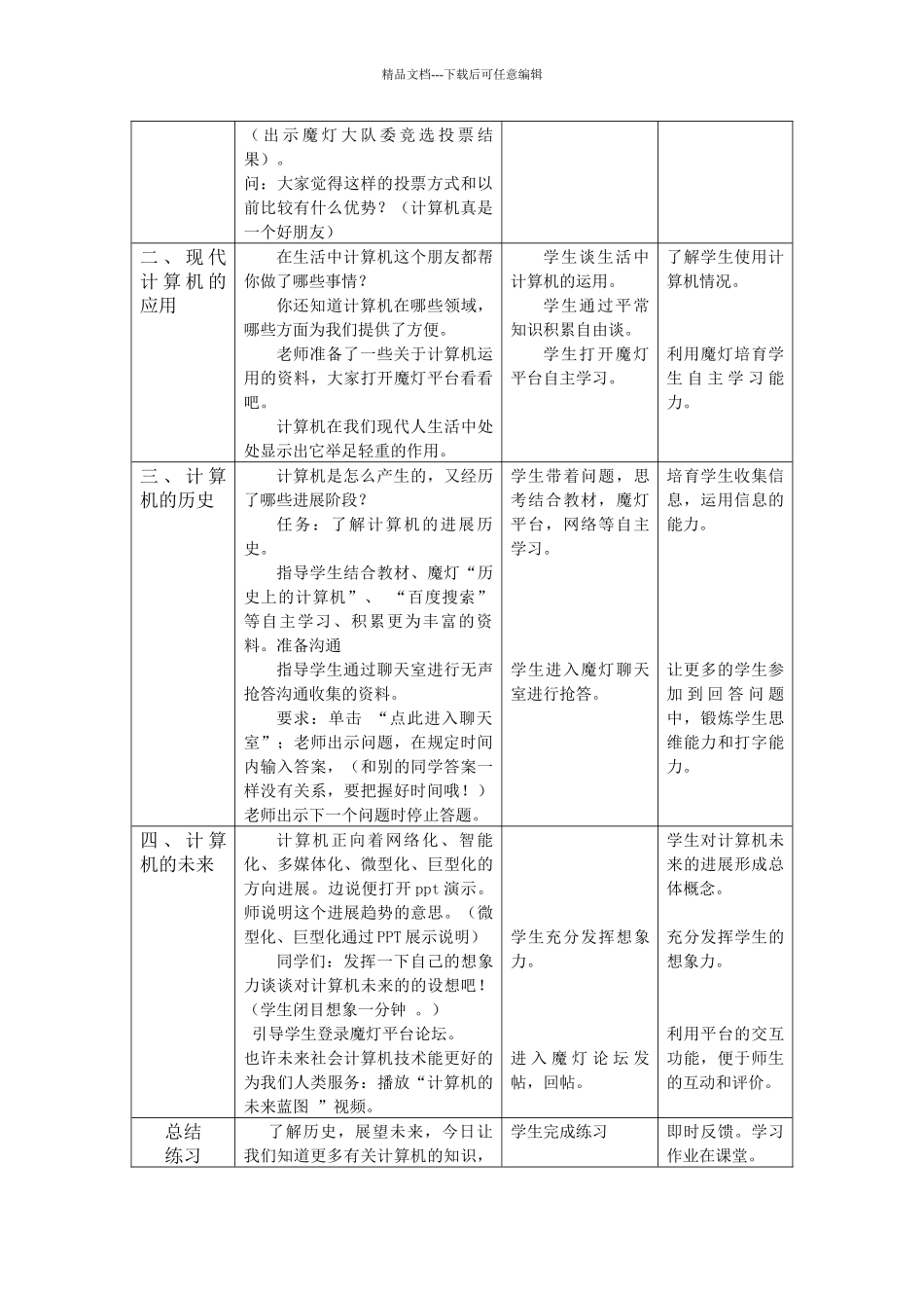 苏科版信息技术上册第30课《了解历史展望未来》教案_第2页