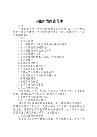 节能评估报告范本_1