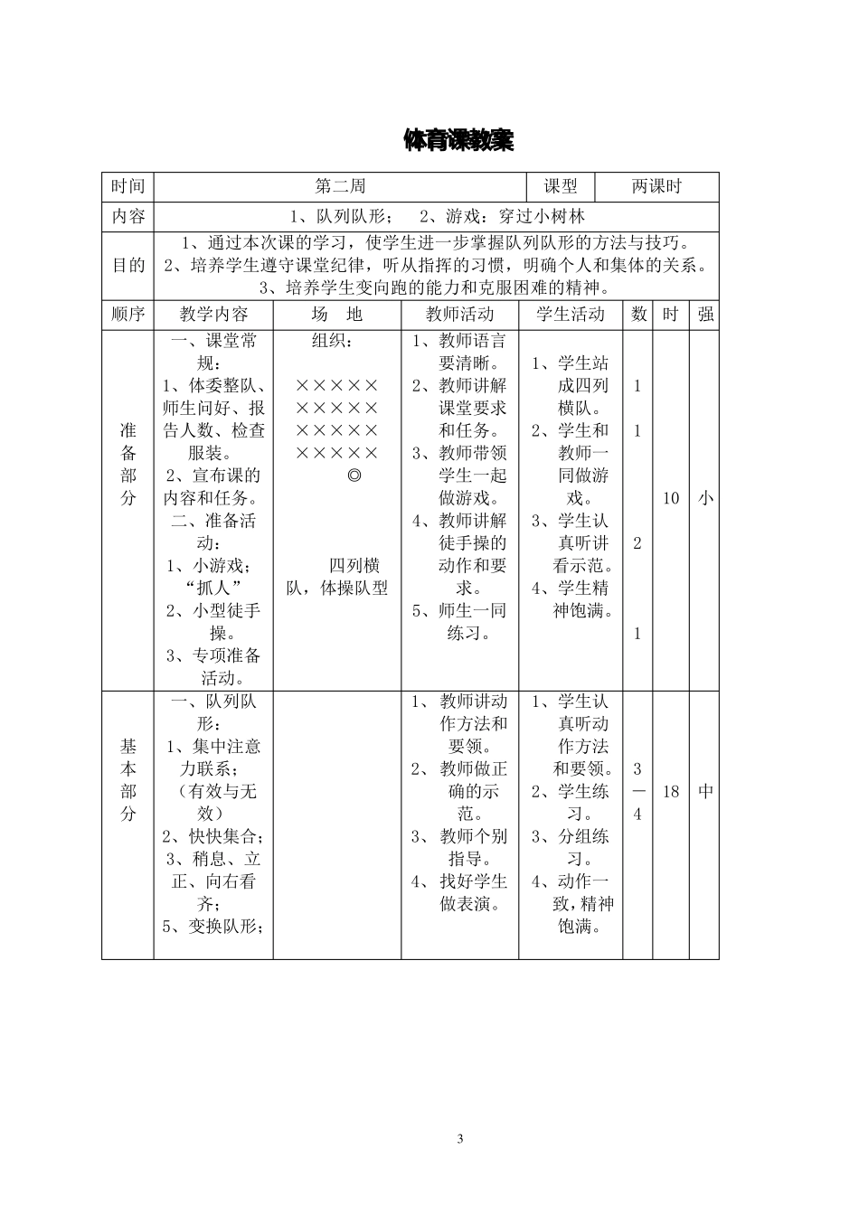 四年级下册体育教案_第3页