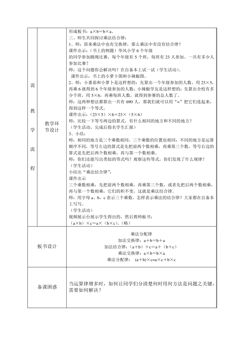 四年级下册数学第七单元集体备课记录_第3页