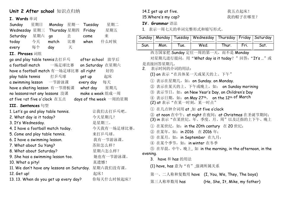 四年级下册译林英语知识点归纳_第2页