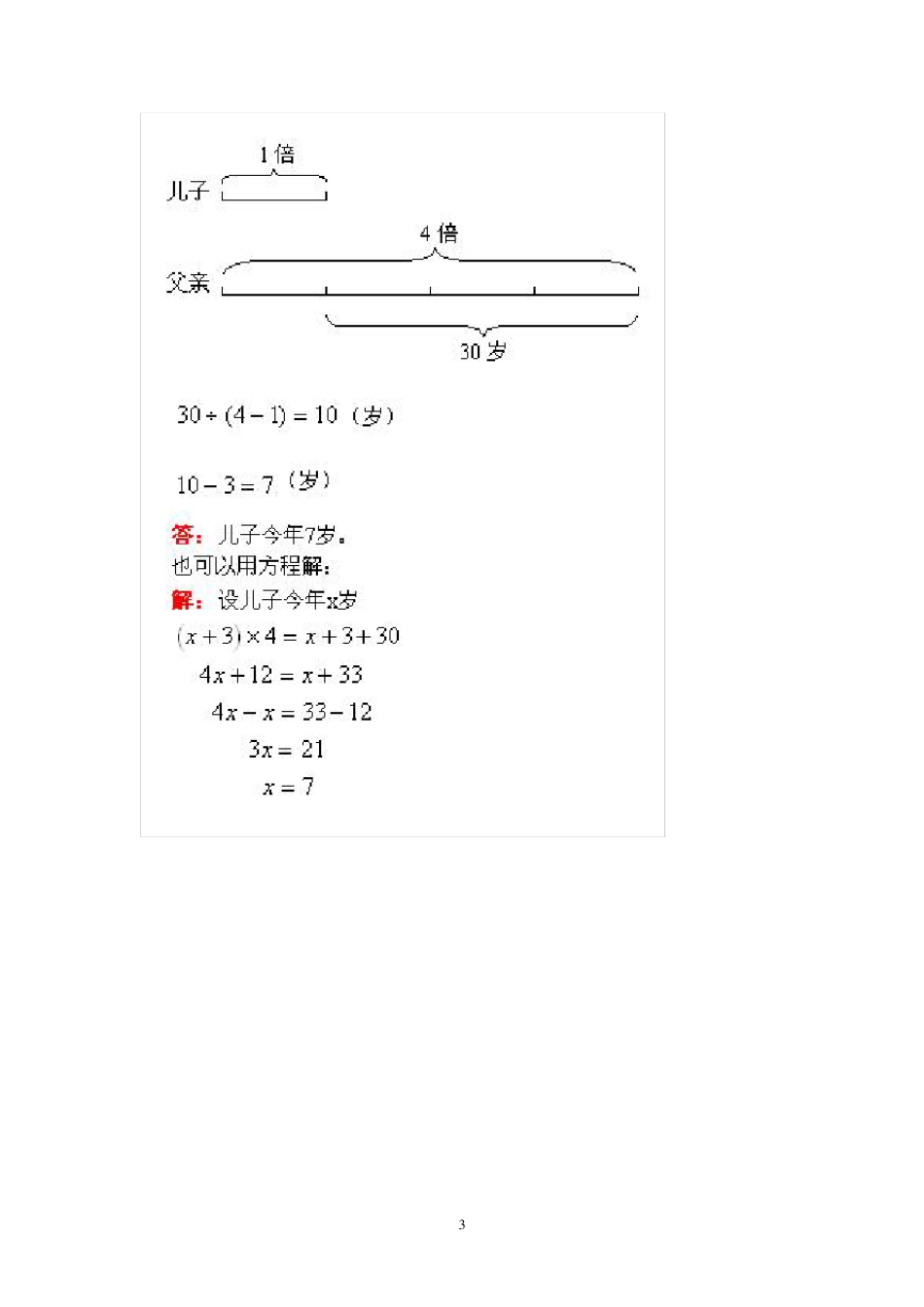 四年级数学应用题专题年龄问题_第3页