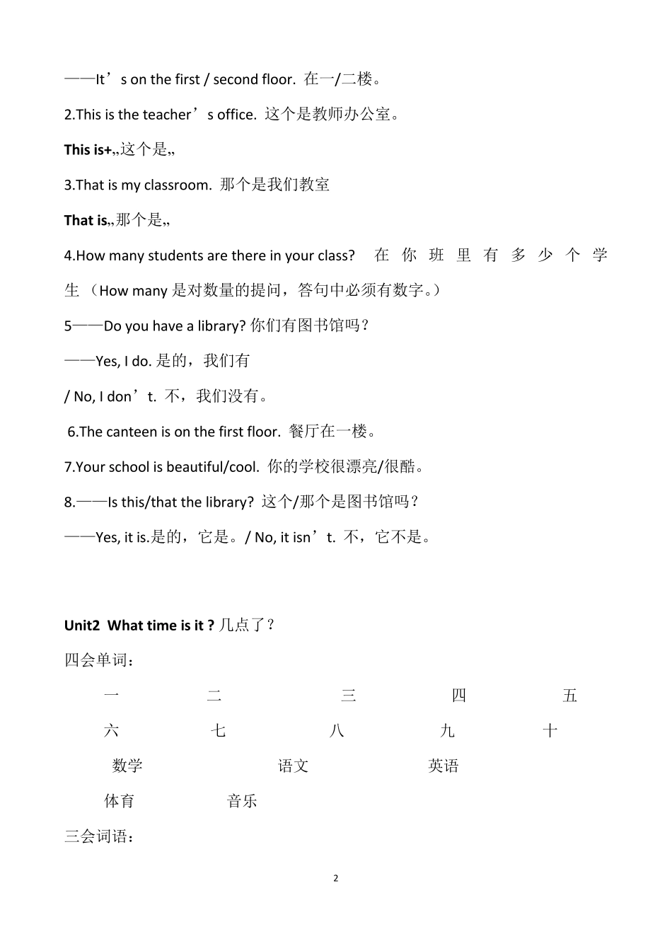 四年级英语下册知识点梳理_第2页
