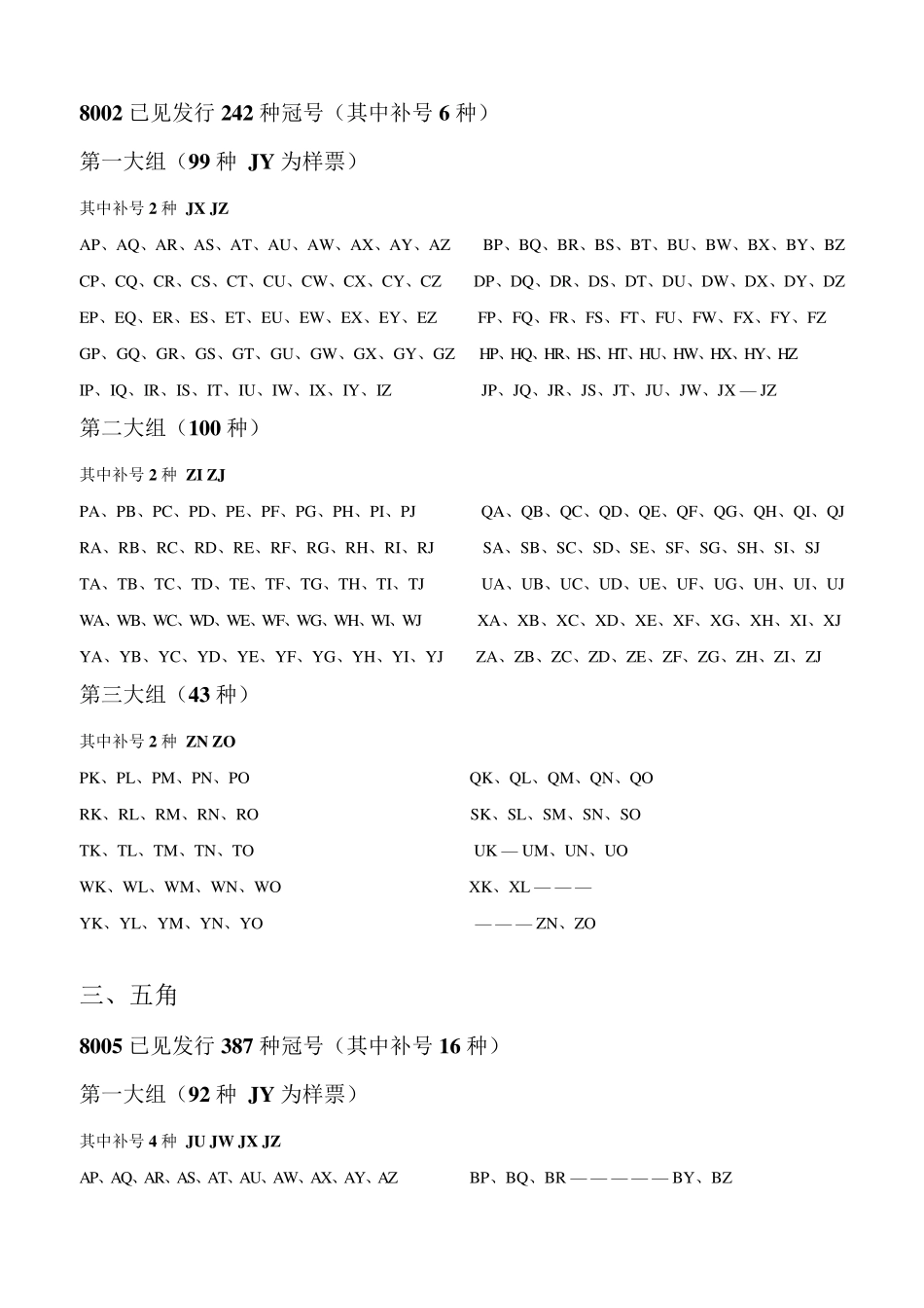 四版人民币冠号大全_第3页
