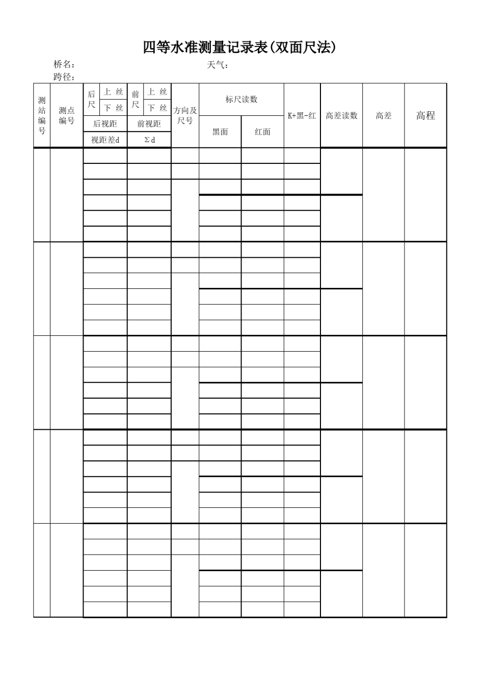 四等水准测量自动计算表_第2页