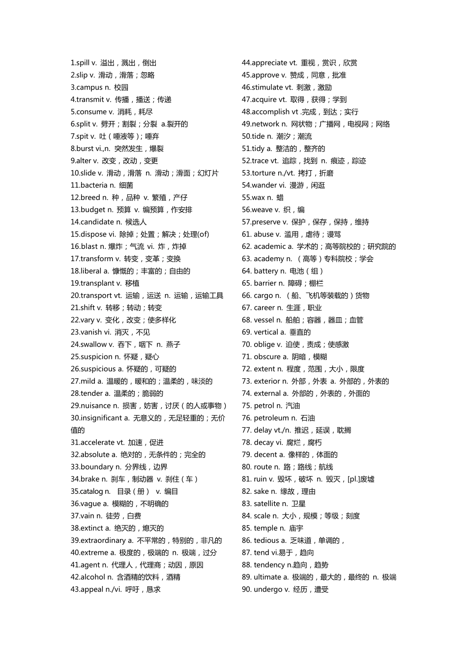 四级必过—史上最全最乱最无序的四级词汇归类_第2页