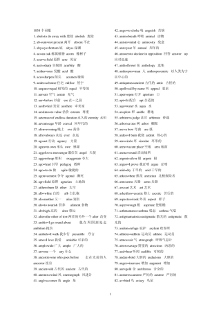 四级英语1038个词根(带举例,带翻译)