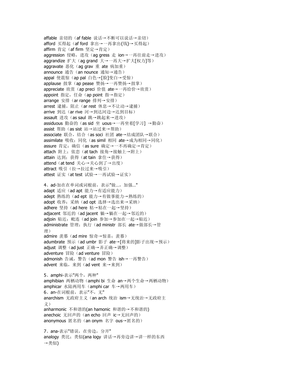 四级词汇词根真实版_第2页