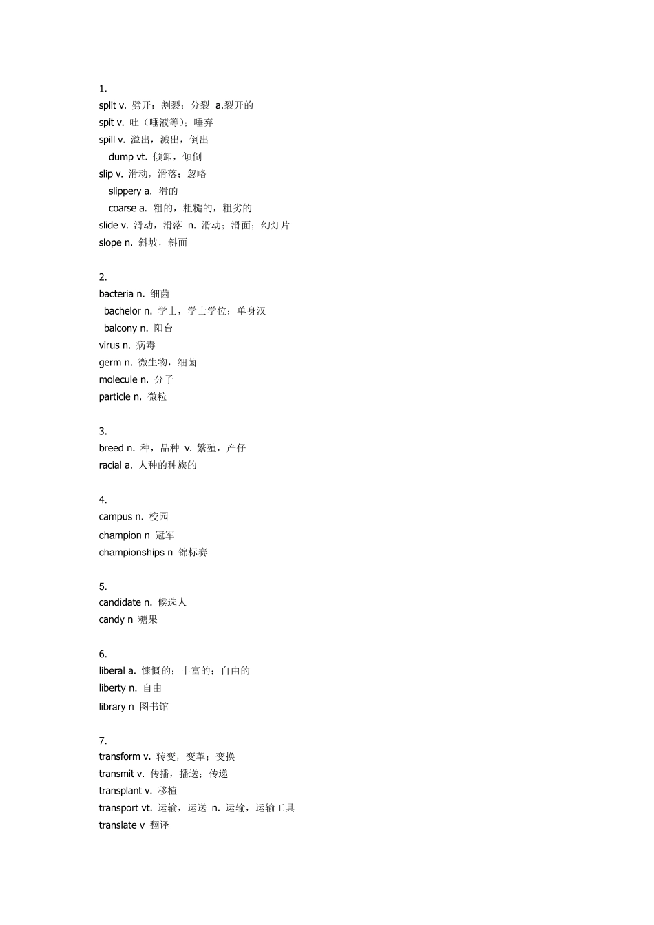 四级高频词汇近义词、形近词重排对比联系记忆版_第1页