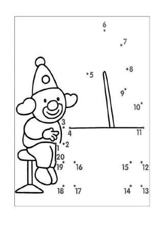 学前儿童练习数字120连线