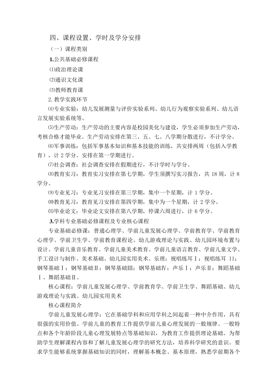 学前教育专业人才培养方案_第2页