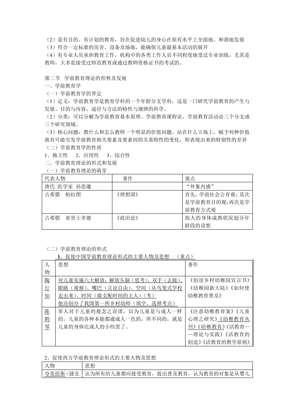 学前教育基础理论考点梳理28043_第2页