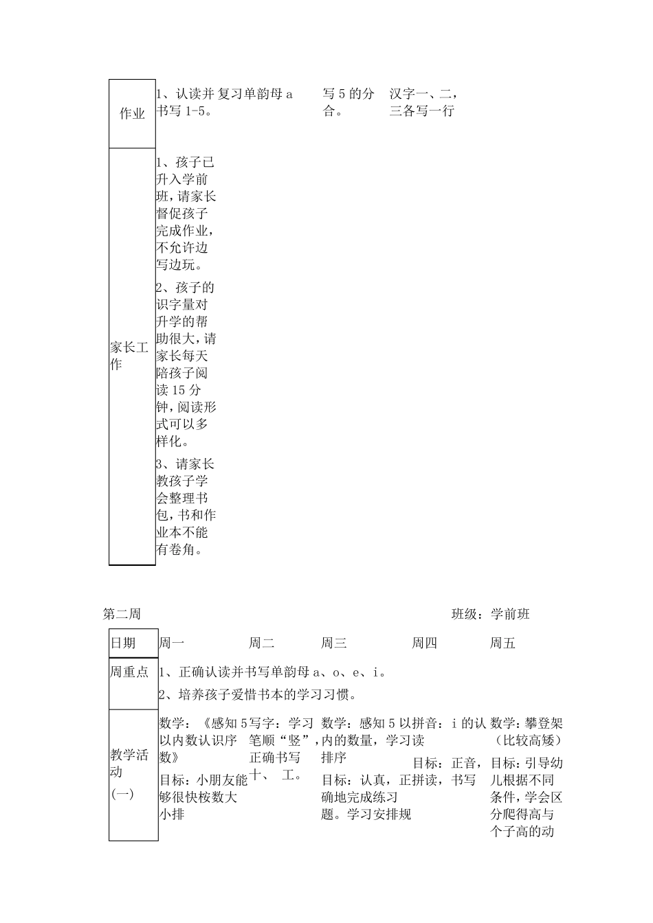 学前班周计划表_第2页