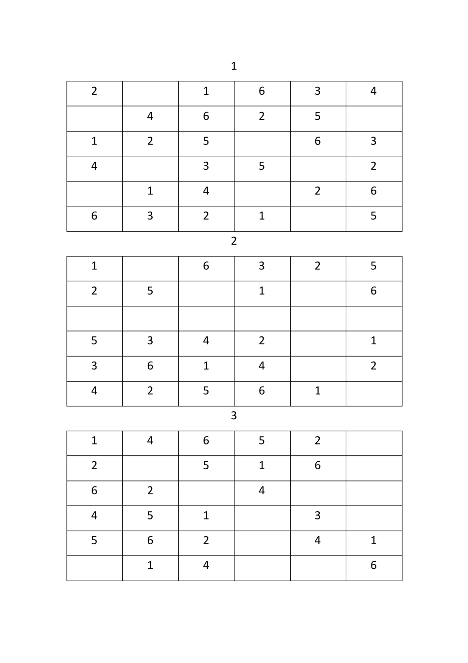 学前班数独游戏及答案115(数字16)_第2页