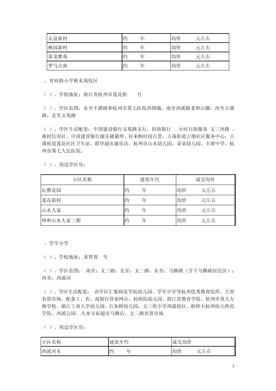 学区房汇总(大杭州)_第3页
