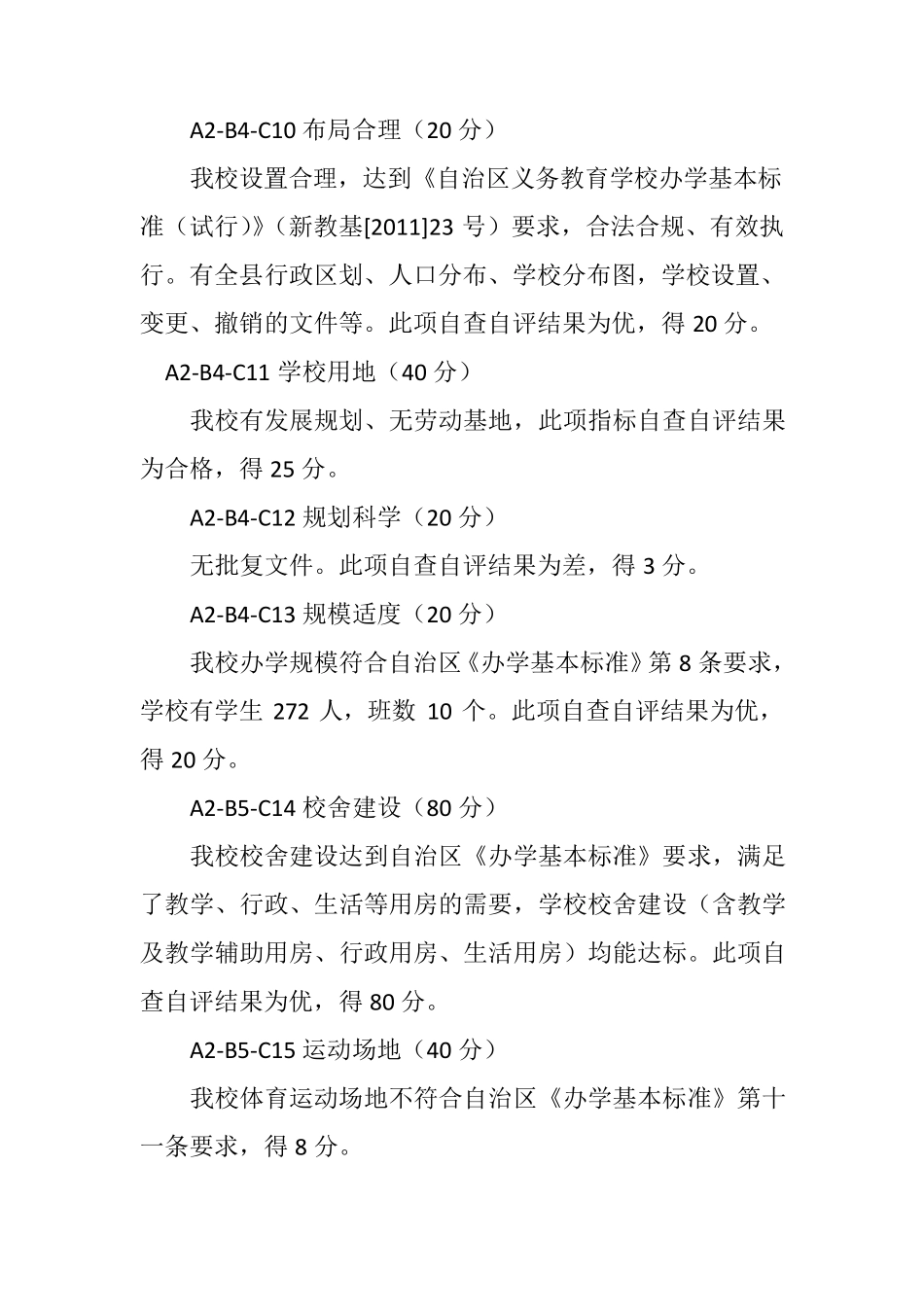 学校义务教育标准化建设自查自评报告_第3页