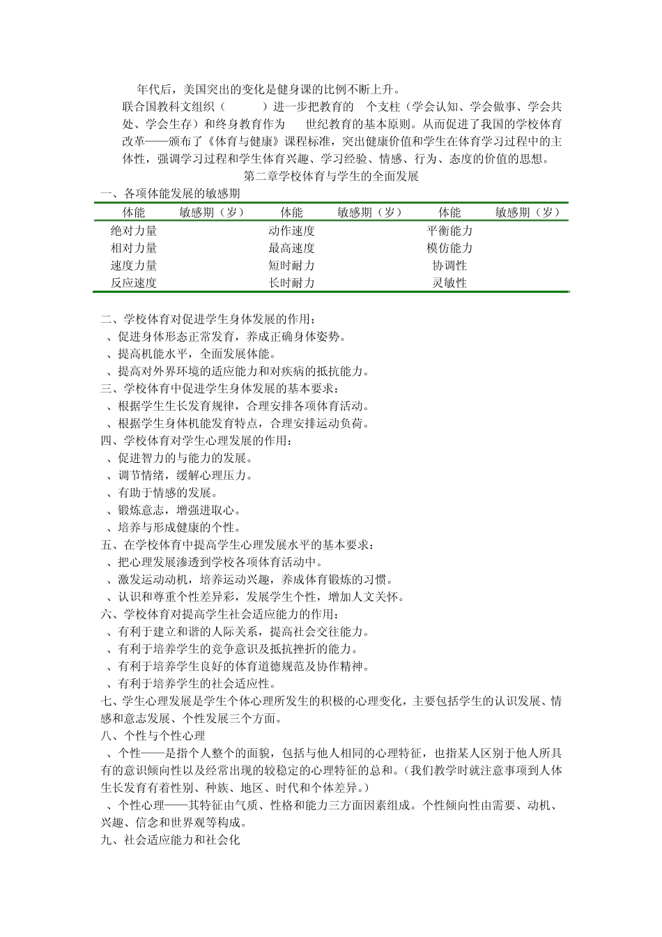 学校体育学(复习重点)_第2页