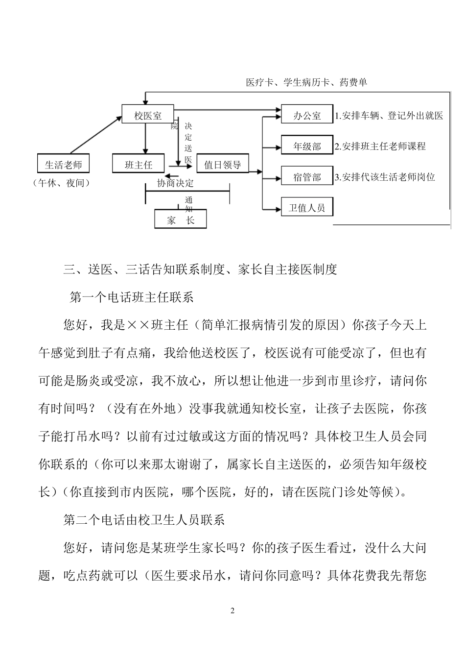 学校学生生病就医方案_第2页