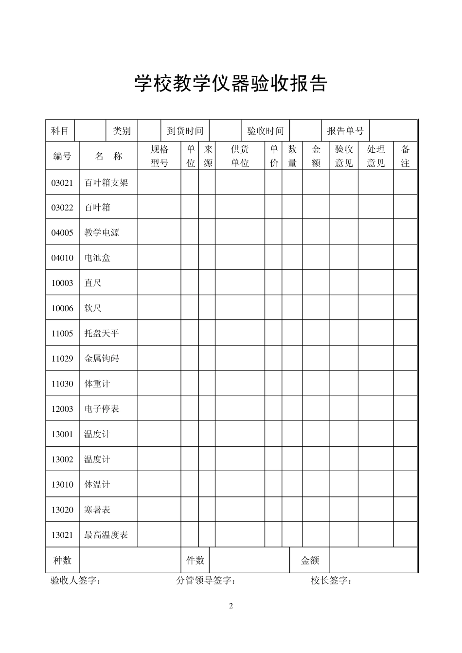 学校教学仪器验收报告_第2页