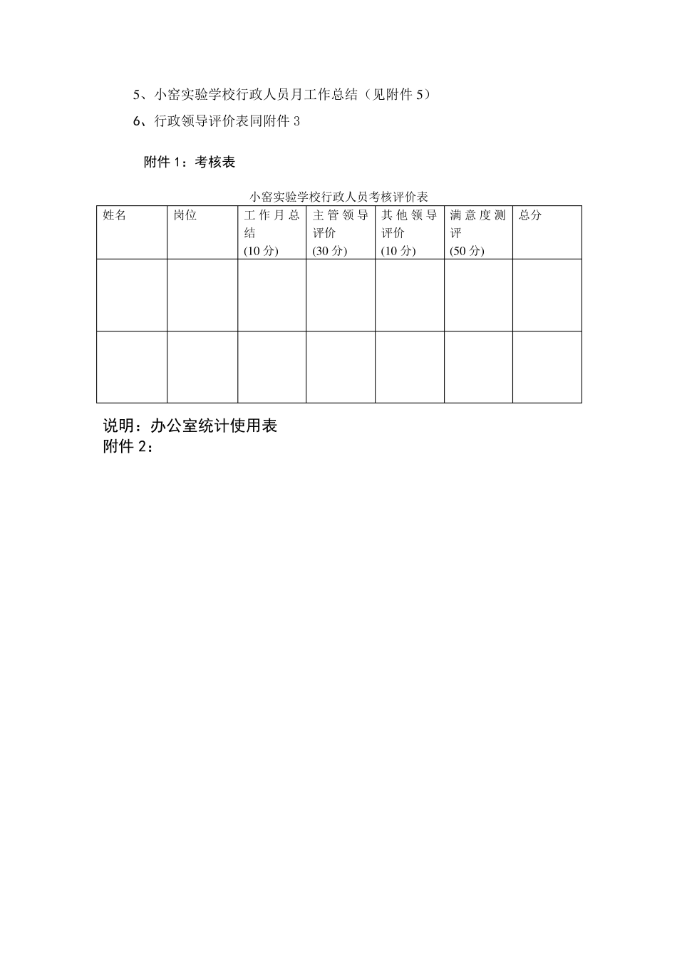 学校行政管理人员考核细则_第3页