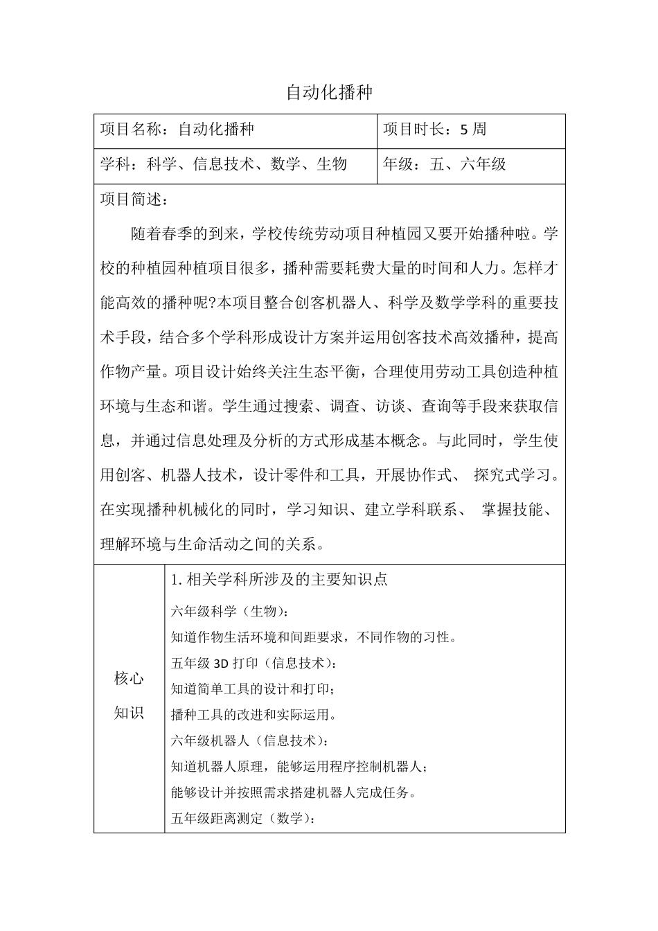 学校项目化学习案例——自动化播种_第1页