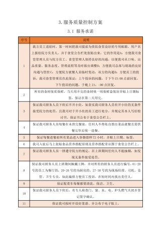 学校食堂服务质量控制方案