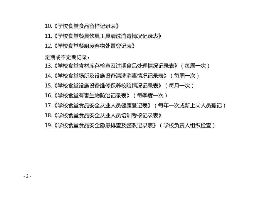 学校食堂食品安全管理台账_第2页