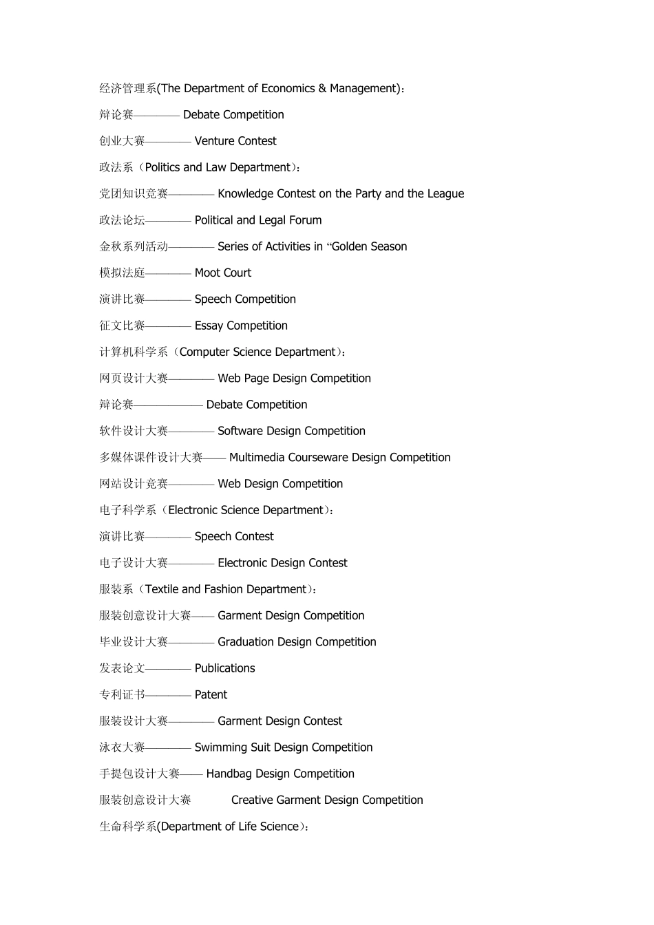 学生奖项英文英译_第3页