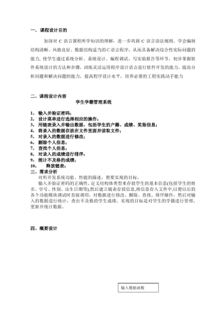 学生学籍管理系统实验报告及源代码
