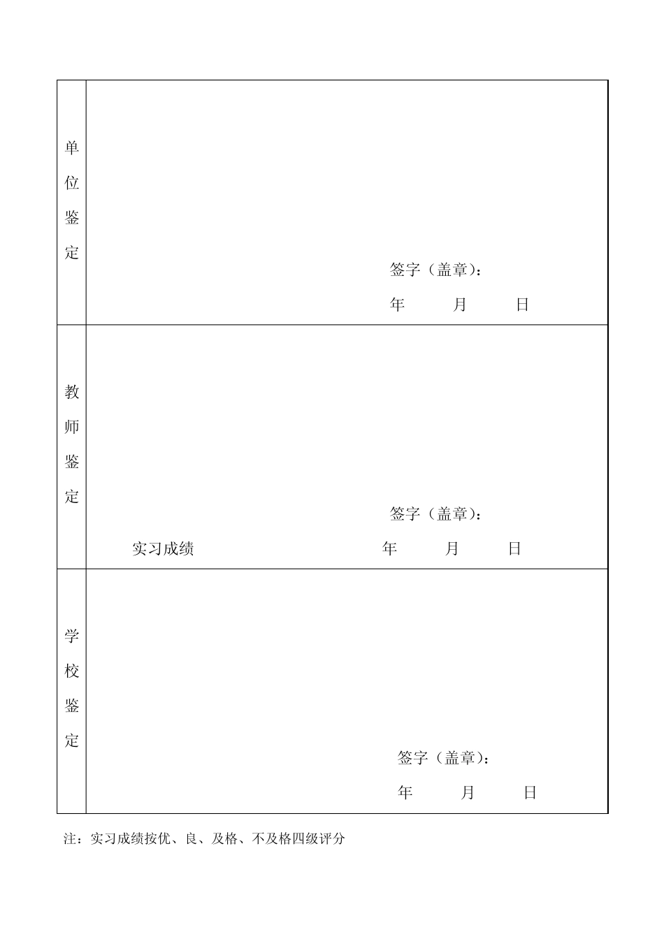 学生实习鉴定表_第3页
