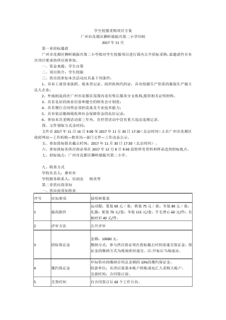 学生校服采购项目方案