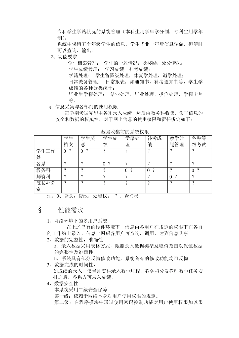 学生管理系统需求分析报告_第2页