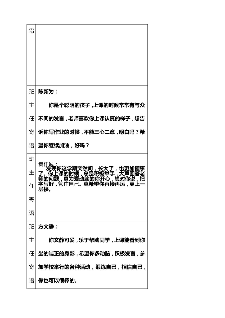 学生素质报告册_第3页