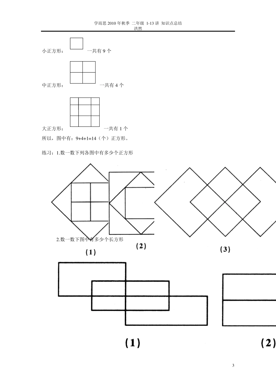 学而思2010年秋季二年级113讲知识点总结洪然_第3页