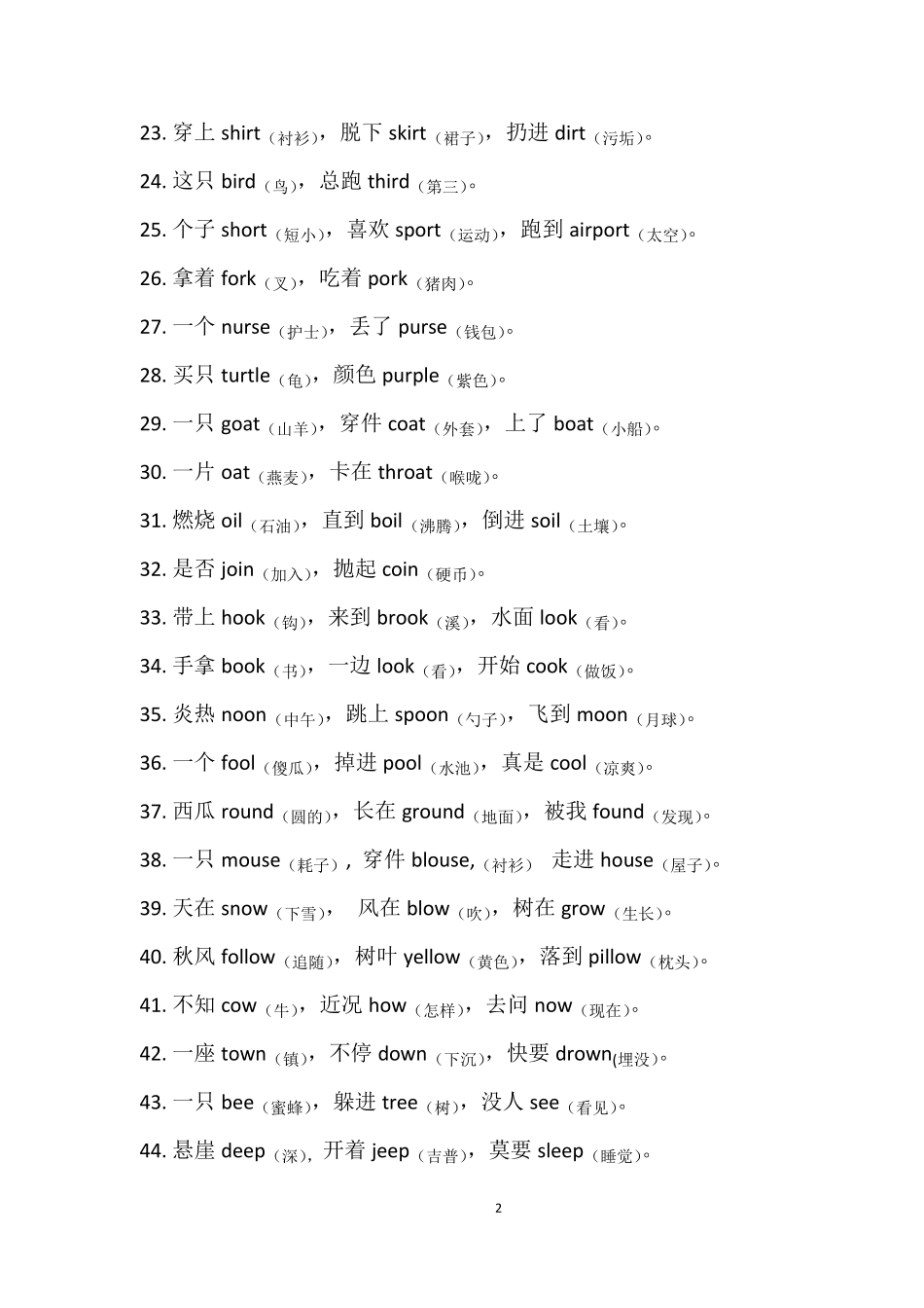 学英语“三字经”顺口溜已排版可直接打印_第3页