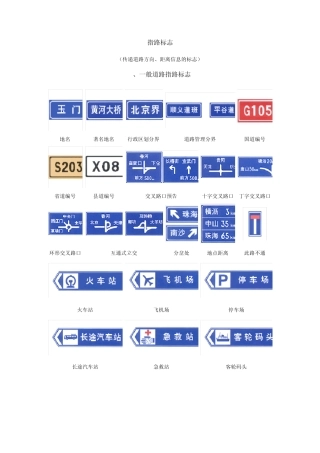学车标志大全