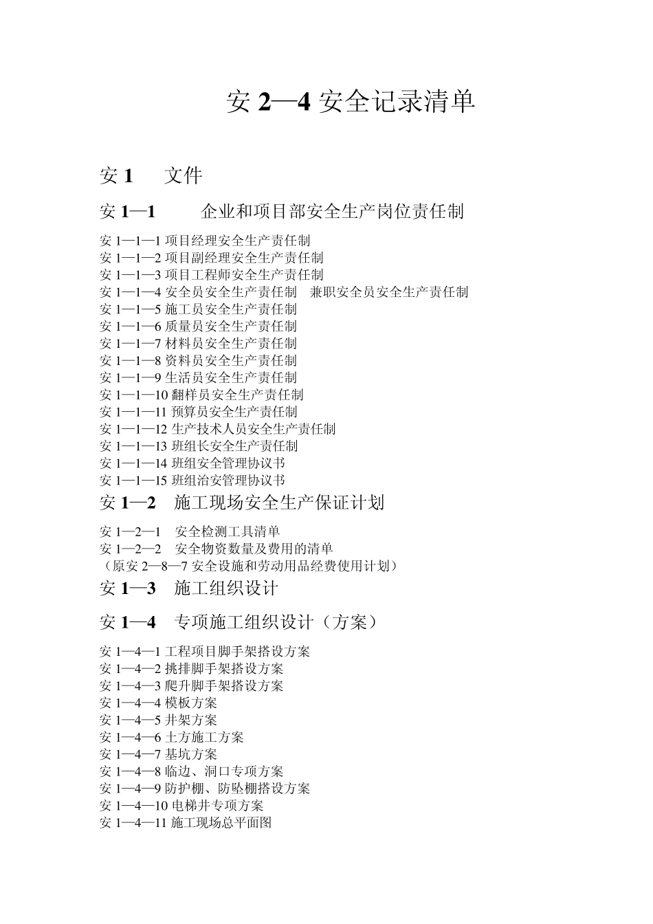 安24安全记录清单_第2页