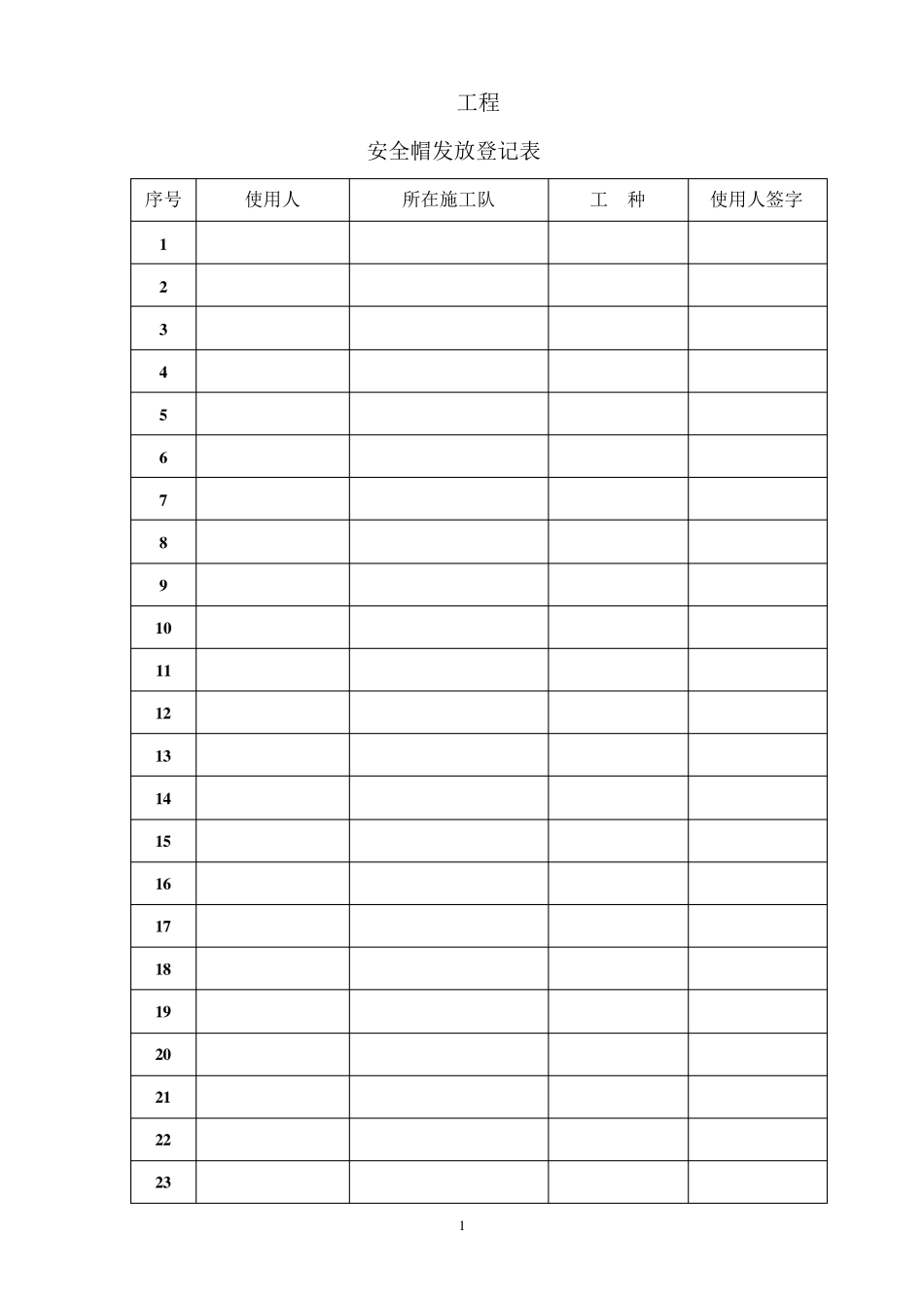 安全帽发放登记表_第1页