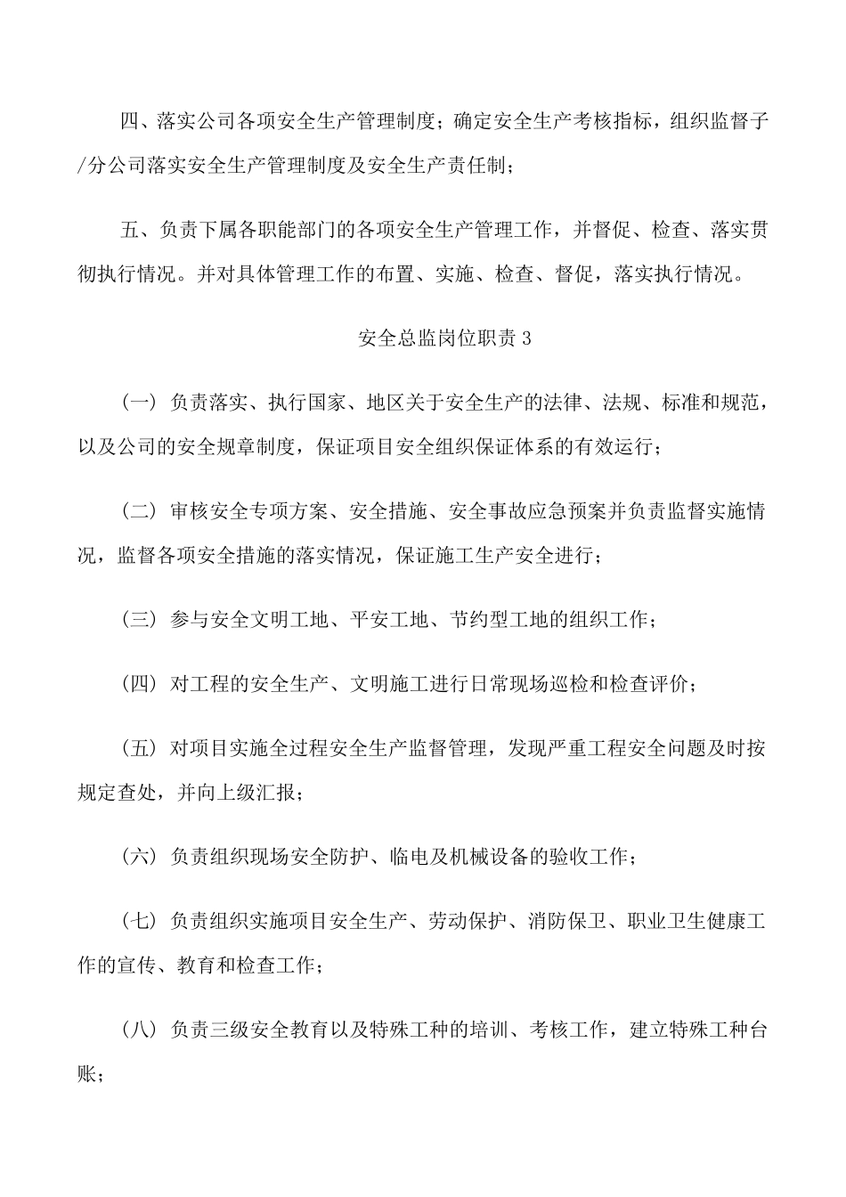 安全总监岗位职责职能_第2页