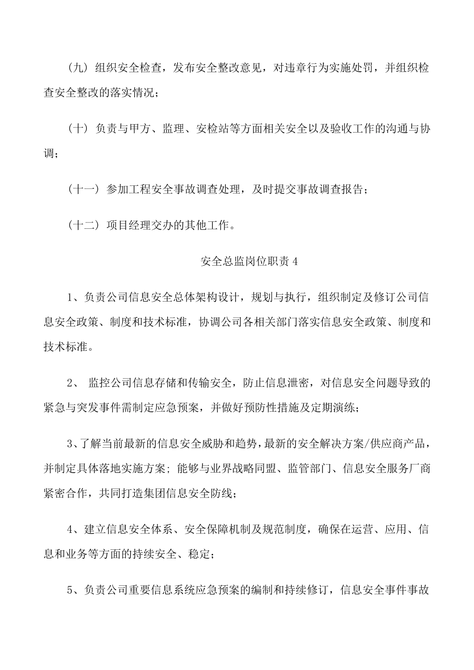 安全总监岗位职责职能_第3页