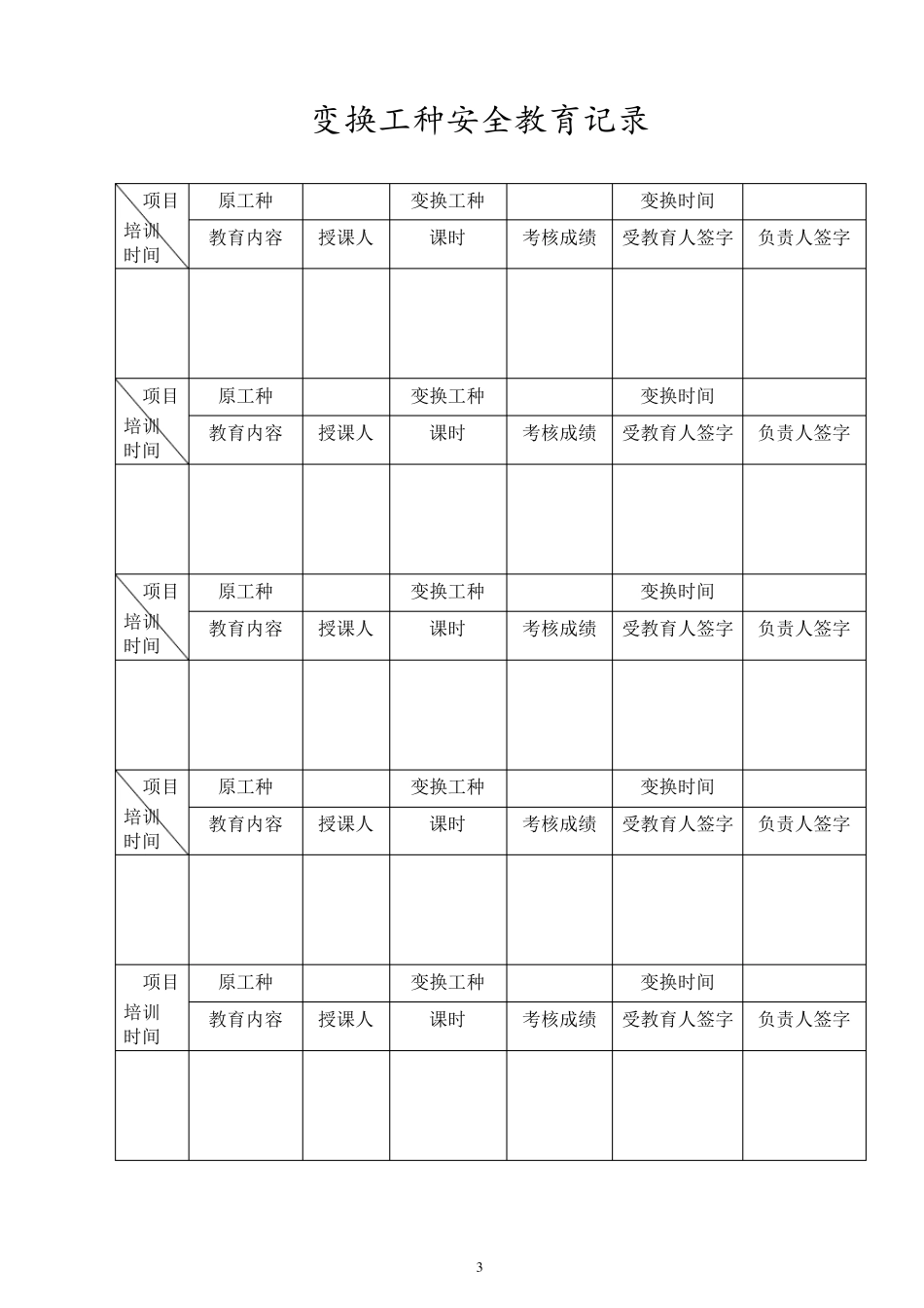 安全教育培训一人一档模板_第3页