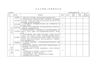 安全文明施工评分表