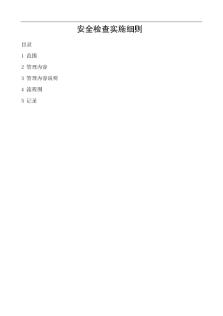 安全检查实施细则
