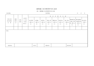安全检查评分表(JGJ592011)