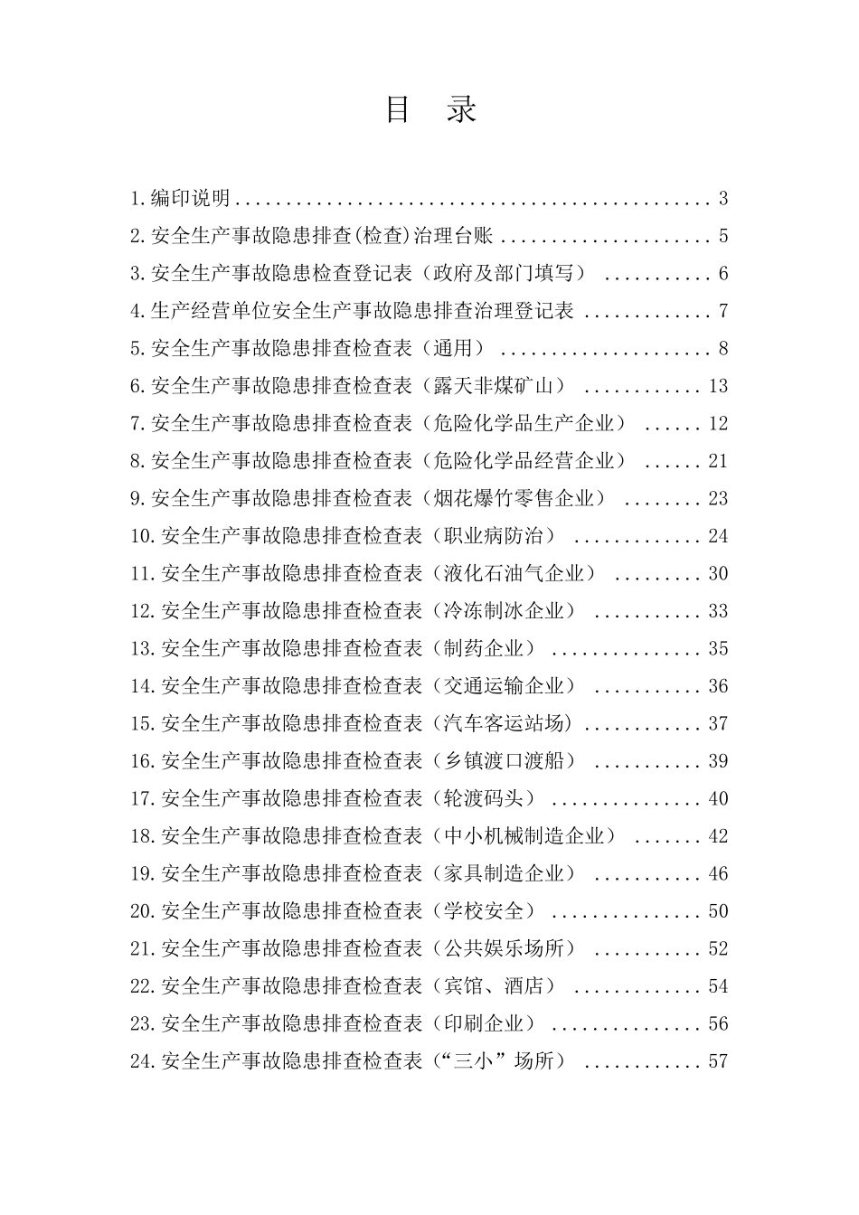 安全生产事故隐患排查(检查)表汇编_第2页