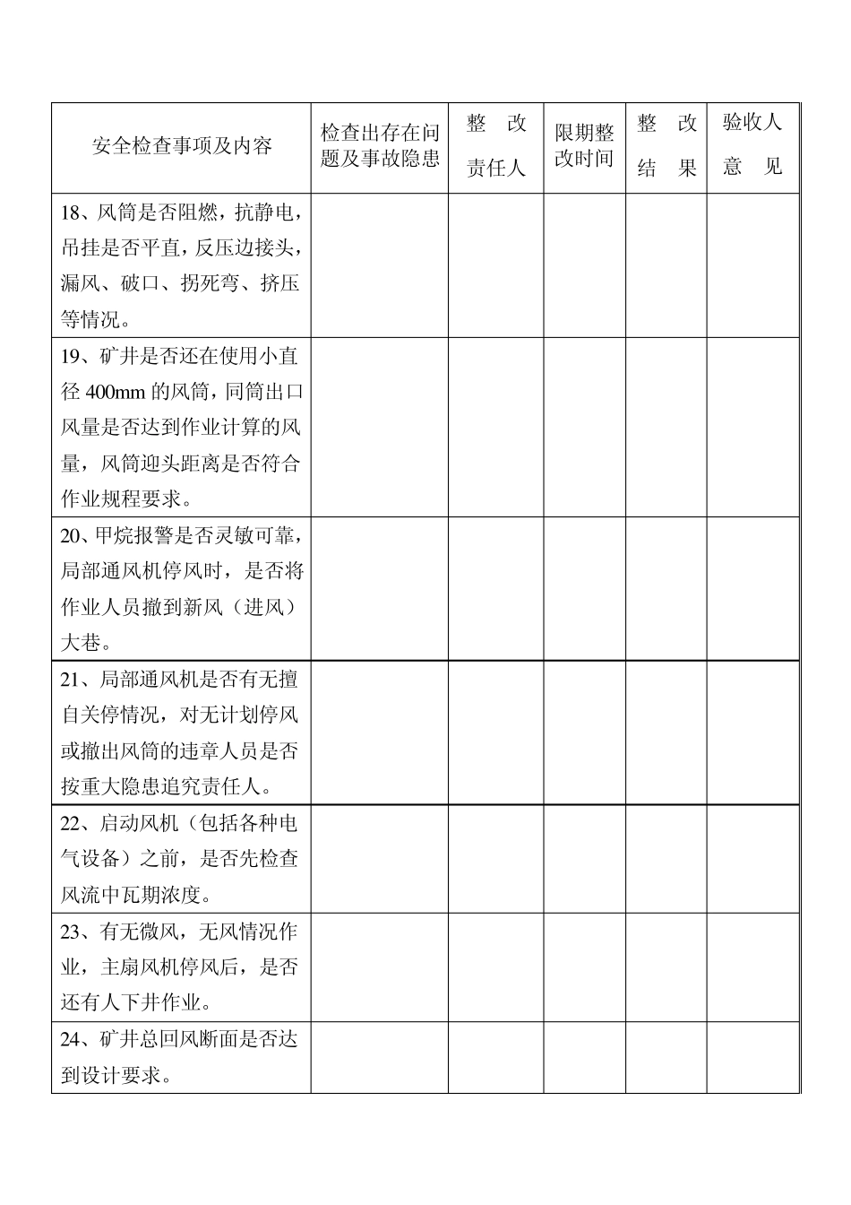 安全生产事故隐患排查治理检查表_第3页