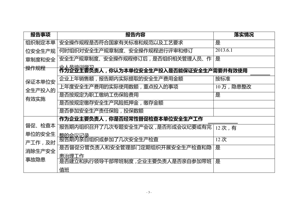 安全生产履职情况报告表格_第3页