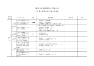 安全生产标准化自评得分明细表